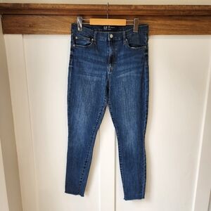 Vintage Gap Denim Jeans Womens 10/30 Tapered Slim Legging Blue Dark Wash Y2K